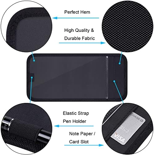 Handicap Placard Holder for Auto, Car Sun Visor Disabled Parking Tag, Black