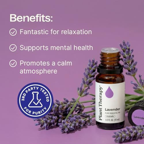 Plant Therapy Lavender Essential Oil, 10 mL (1/3 oz), 100% Pure & Undiluted