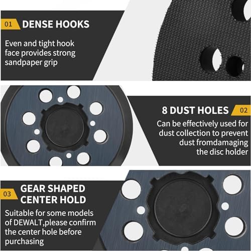 Orbital Sander Pad Replacement for Dewalt, 2 Pack