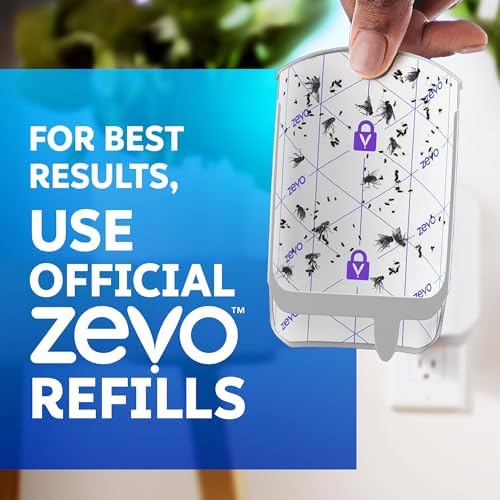 Zevo Flying Insect Trap for Fruit Flies & Gnats, 2 Plug-in Bases, 2 Refills