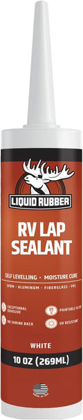 Liquid Rubber RV Lap Sealant, Self-Leveling Roof Sealer, White, 4 Pack