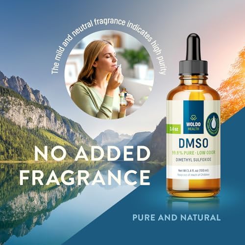 WoldoHealth DMSO 99.9% Pharmaceutical Grade Liquid - 3.38 fl. oz