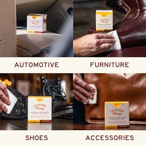 Leather Honey Leather Wipe Kit – Non-Toxic Cleaner & Conditioner