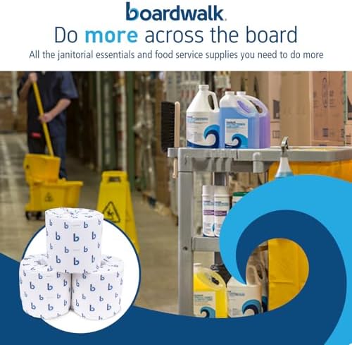 Boardwalk BWK6144 Two-Ply Toilet Tissue, White, 4" x 3" Sheet, 400 Sheets per Roll (Case of 96 Rolls)