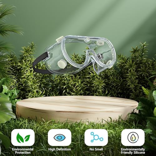 Anti-fog Safety Goggles ANSI Z87.1,Adjustable Chemistry Lab Goggles Over Glasses