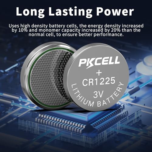 PKCELL 5-Pack CR1225 Battery CR1225 3V Lithium Battery