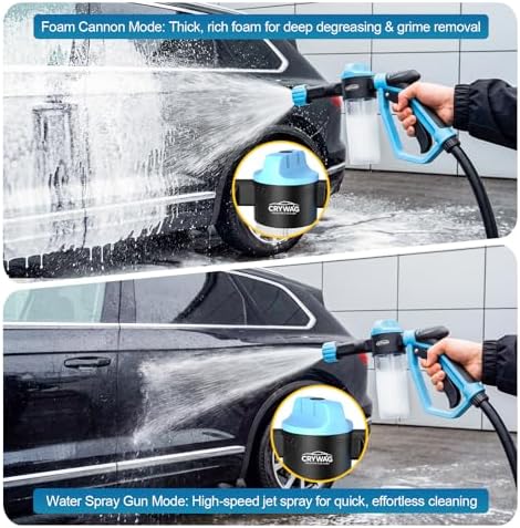 Car Wash Foam Gun for Garden Hose, with Microfiber Wash Mitt, Foam Sprayer