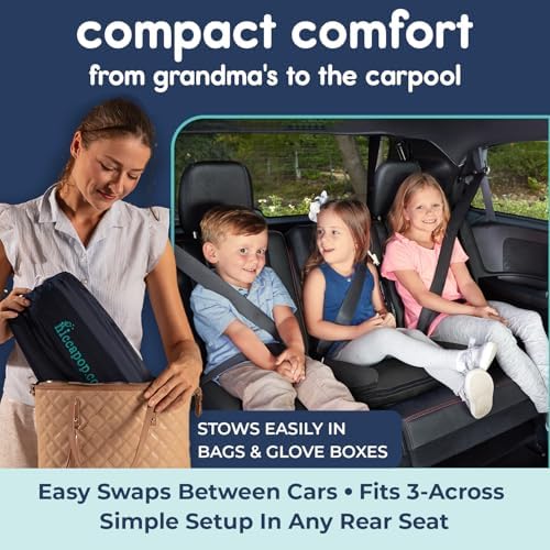 UberBoost Inflatable Booster Seat for Car, Travel Booster Seat, Black/Gray