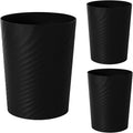 UUJOLY Plastic Small Bathroom Trash Can Wastebasket Garbage Can, White
