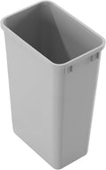 Dowell 50L Wastebasket Trash Container, 52.8Qt/13.2Gal, Plastic, Stackable, for Kitchen/Bathroom/Office, Fits Under Sink/Desk (Grey 4000 50 04)