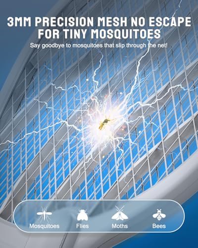 Mosiller Electric Fly Swatter, 3800V Bug Zapper Racket, Rechargeable 1200mAh Mosquito Killer, 3-Layer Safety Mesh, Lightweight, Easy to Use, Indoor Home Office Backyard Patio Camping (Basic 1 Pack)