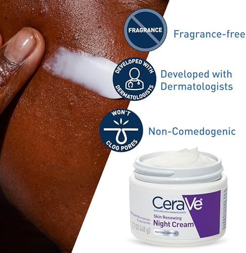 CeraVe Night Cream, Face Moisturizer, Skin Care for Dry Skin, 1.7oz