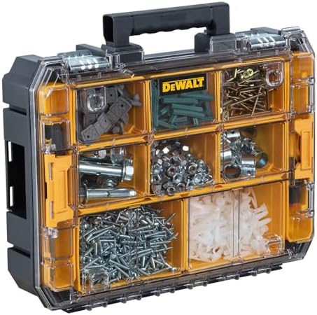 DEWALT TSTAK Tool Organizer, Small Parts and Screw Organizer Tool Box with Removable Compartments, (DWST17805)