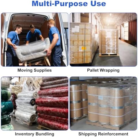 2-Pack Mini Stretch Wrap Film 80 Gauge 5.1" x 1000ft Clear Hand Wrap