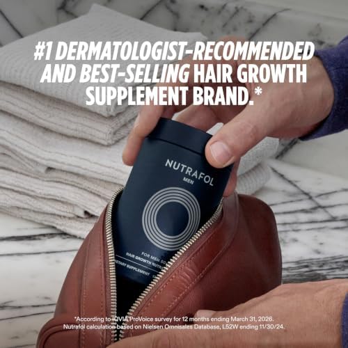 Nutrafol Men 50+ Hair Growth Supplements, Age 50+, 1-Month Bottle