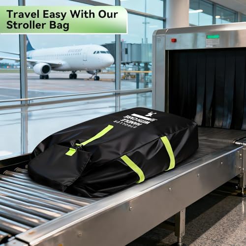 Large Stroller Bag for Airplane: 47"H x 24"W x 15"D Travel Stroller Cover
