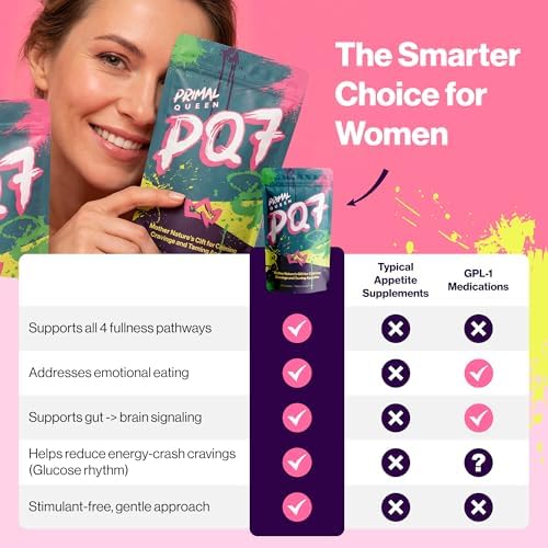 Primal Queen PQ7 Appetite Control, Cravings, Hunger & Fullness, 60 Capsules
