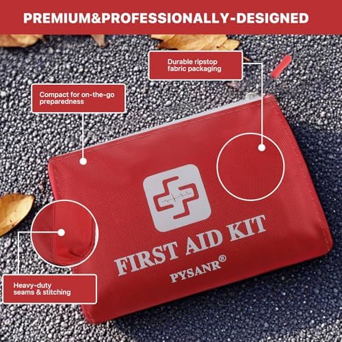 150 Piece Small First Aid Kit Portable Emergency Bag Compact Medical Kit