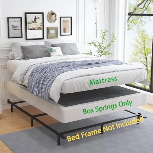 ALDRICH Box Springs King Size 9 Inch Heavy Duty Metal Mattress Foundation