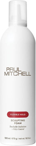 Paul Mitchell Sculpting Foam, Touchable, Flexible Hold + Frizz Control, For All Hair Types