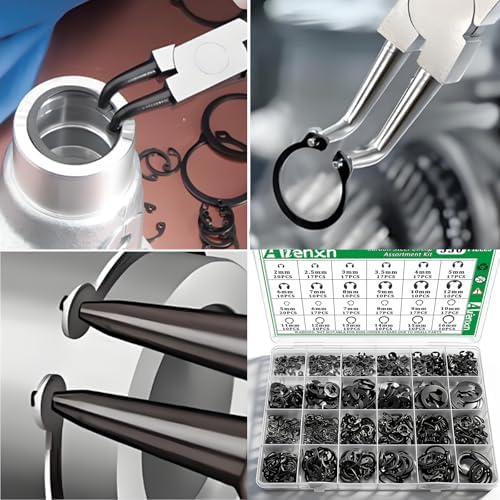 330PCS Snap Rings Kit, E Clips Kit (2-12MM) and C Clips Kit (5-16MM)