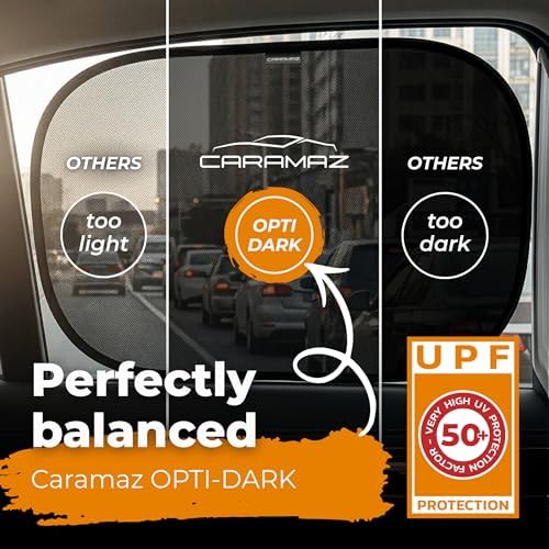 CARAMAZ Car Window Shade for Baby with Certified UV-Protection 2 Pack - 20"x12"