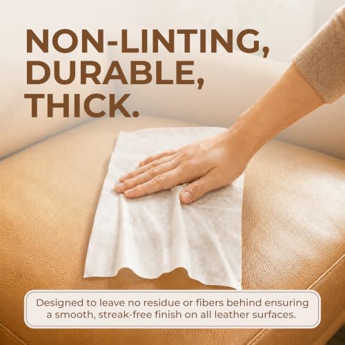 3in1 Leather Cleaner Wipes 75 Count, XL 8 x 10 in