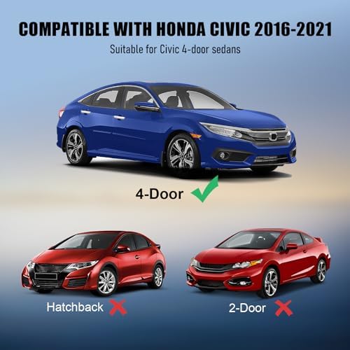 ItranMc Window Weatherstrip Trim for 2016-2021 Honda Civic 4-Door Sedan