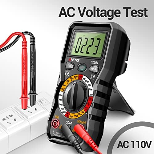 ANENG Digital Multimeter with Case,DC AC Voltmeter,Ohm Volt Amp Meter