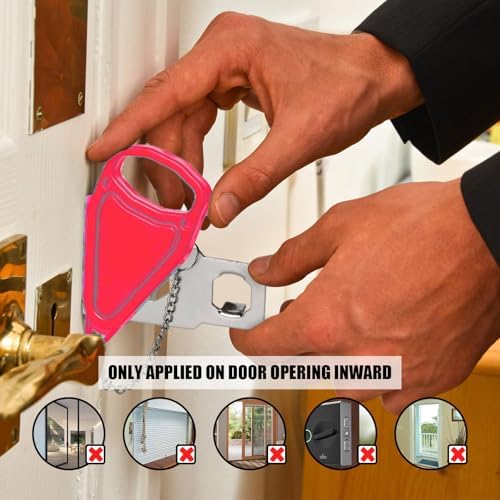 Portable Door Lock, Door Lock Self-Defense Security Device