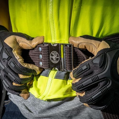 KLEIN TOOLS 5225 Tool Belt, Adjustable Electrician Belt is 2-Inch Wide, Adjusts for 48-Inch Waist