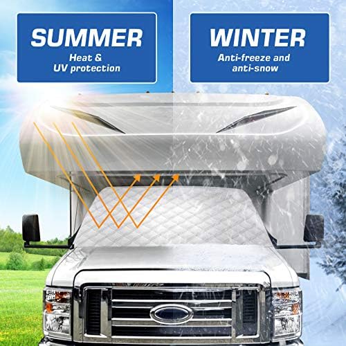 BougeRV RV Windshield Window Snow Cover Fit for Class C Ford E450 1997-2026