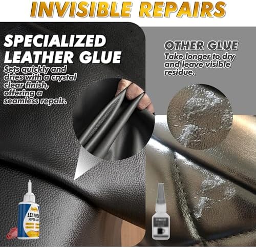 Leather Glue 1.23 oz, Ultra Strong Waterproof Flexible Clear Adhesive