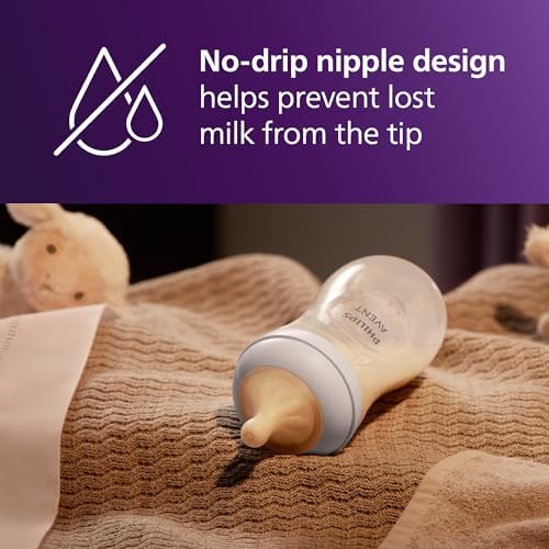 Philips Avent Natural PPSU Baby Bottles, Medium Flow, 9 oz, BPA-Free