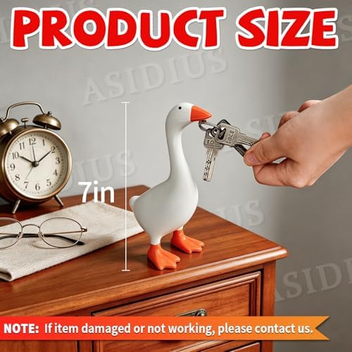 7 Inch Desk Goose Key Holder, Upgraded Magnetic Beak