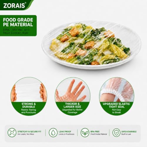 200PCS Plastic Bowl Covers, 2 Sizes Bowl Covers for Bread Proofing