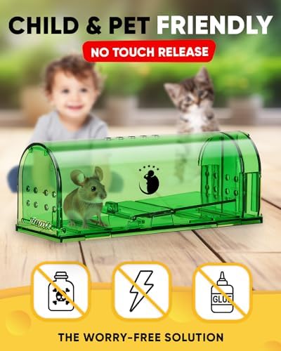 Motel Mouse Humane No Kill Mouse Traps Live Catch & Release - 4 Pack