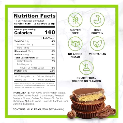 Chike Chocolate Peanut Butter High Protein Iced Coffee, Powder Whey