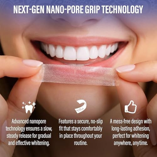 GuruNanda Teeth Whitening Strips - 4X Whiter Teeth, 7-Day Whitening Kit