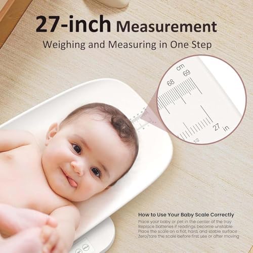GROWNSY Digital Baby Scale & Pet Scale Up to 330 lbs, White