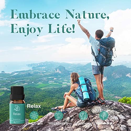 ASAKUKI Essential Oils, Well-Being Diffuser Oils Gift Set, 6x10ml