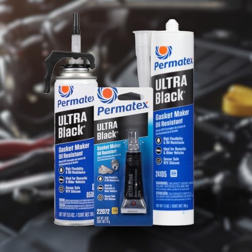 Permatex 24105 Ultra Black Maximum Oil Resistance RTV Silicone Gasket Maker, 10.6 oz. Cartridge