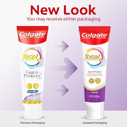 Colgate Total Gum Protect Whitening Toothpaste, SLS Free, 3 Pack, 3 oz