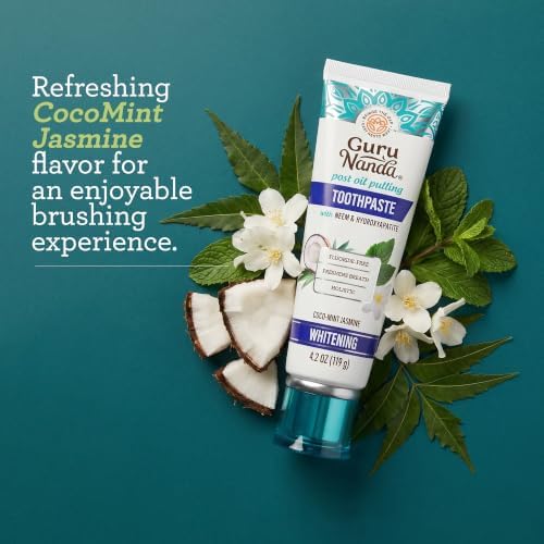 GuruNanda Hydroxyapatite Toothpaste with Neem, SLS & Fluoride Free, 4.2oz
