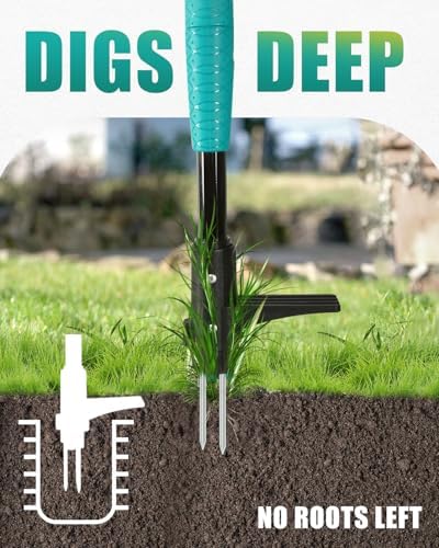39" Weed Puller Tool, Heavy Duty Detachable Stand Up Garden Weeding Tool