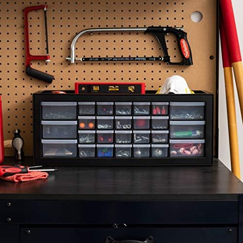 IRIS USA 26-Drawer Teacher Toolbox, Stickers, Markers, Made in USA, Black