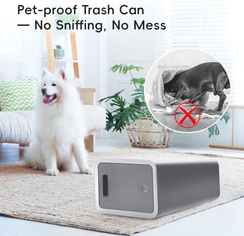Lysam 4 Gallon Trash Can 3 Packs, Bedroom Trash Can with Lid & Trash Bags