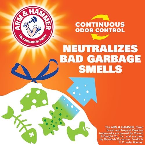 Hefty Ultra Strong 13 Gal Kitchen Trash Bags, White, Lavender Vanilla, 80ct