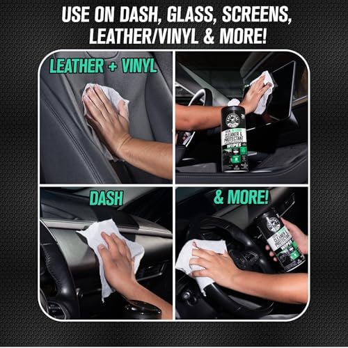 Chemical Guys, Total Interior New Car Smell Cleaner & Protect Wipes, 2 Pack