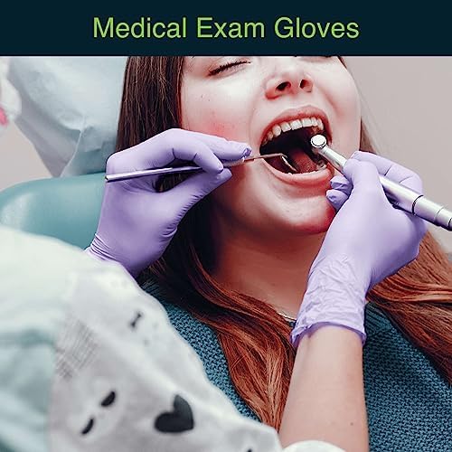 Lilac Nitrile Disposable Gloves - 200 Count - 3 Mil Nitrile Gloves Small - Powder and Latex Free Rubber Gloves - Surgical Medical Exam Gloves - Food Safe Cooking Gloves